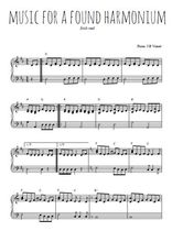 Téléchargez l'arrangement pour piano de la partition de Music for found harmonium en PDF